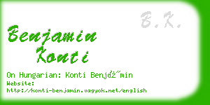 benjamin konti business card